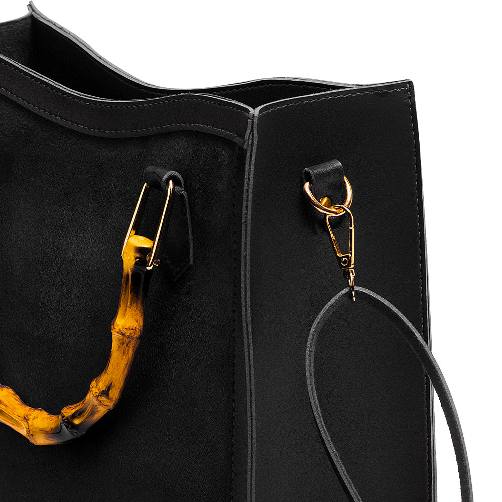 WOOD CRAFT SUEDE bag black