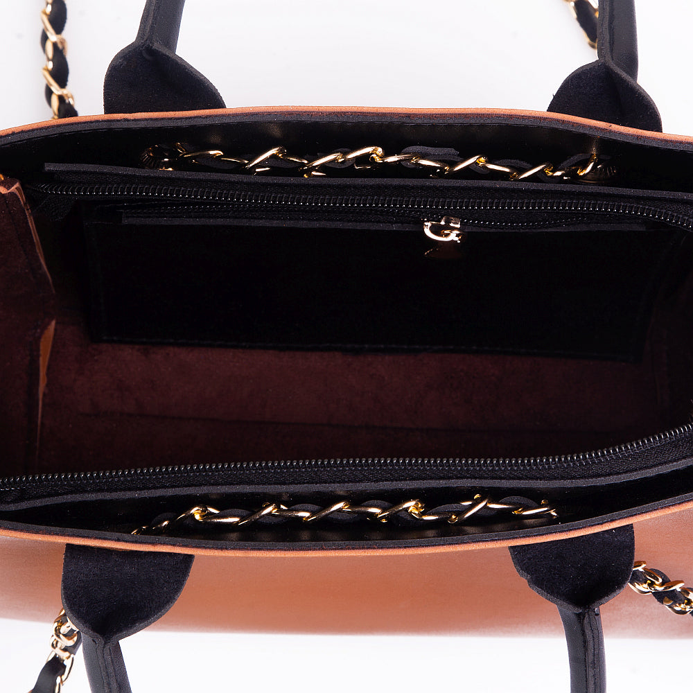 Plush Caramel Brown Handbag