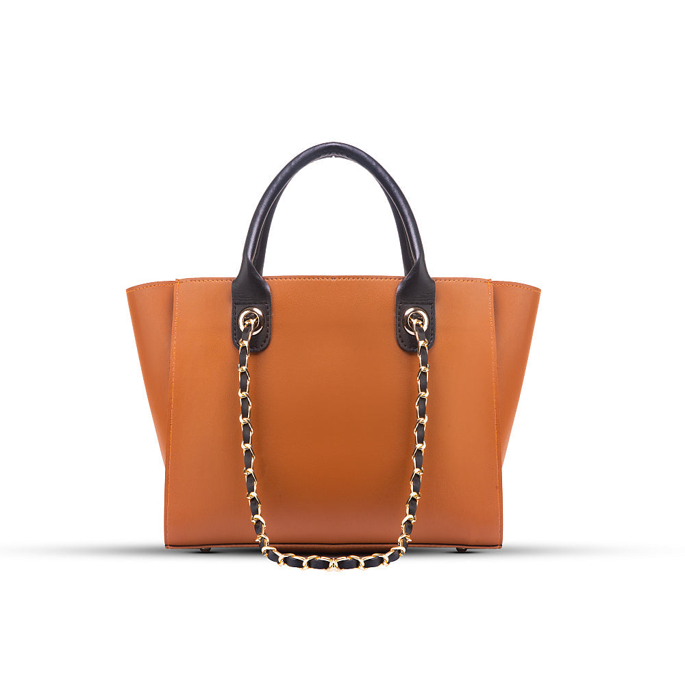 Plush Caramel Brown Handbag