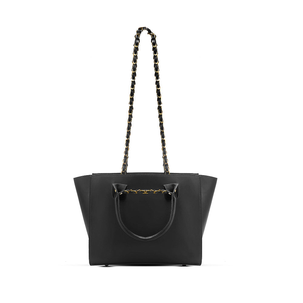 Plush Black Handbag