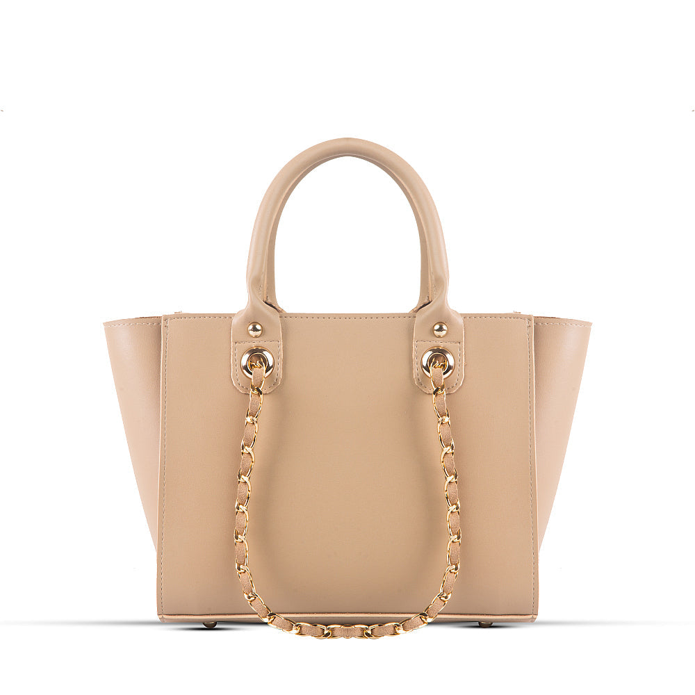 Plush Beige Handbag