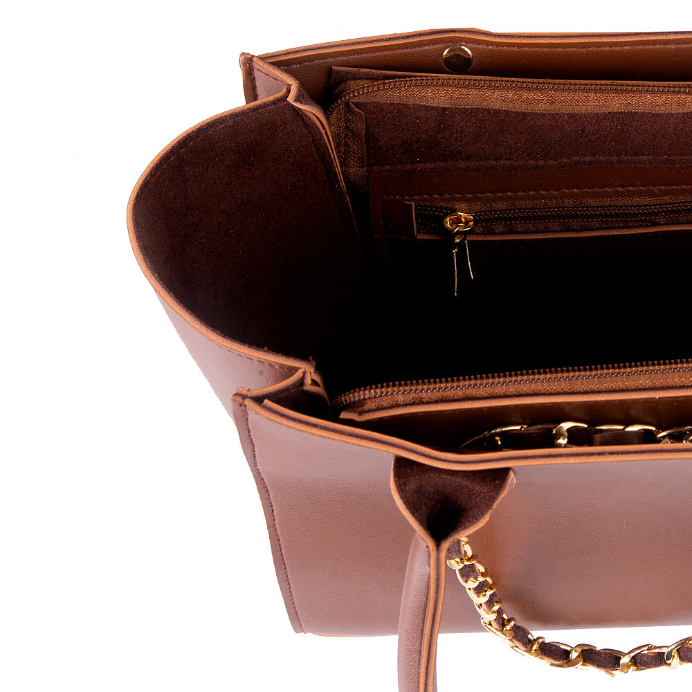 Plush Brown Handbag