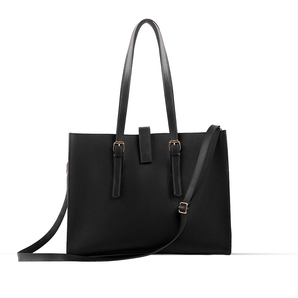 Blossom 3Pcs Black Tote Bagset