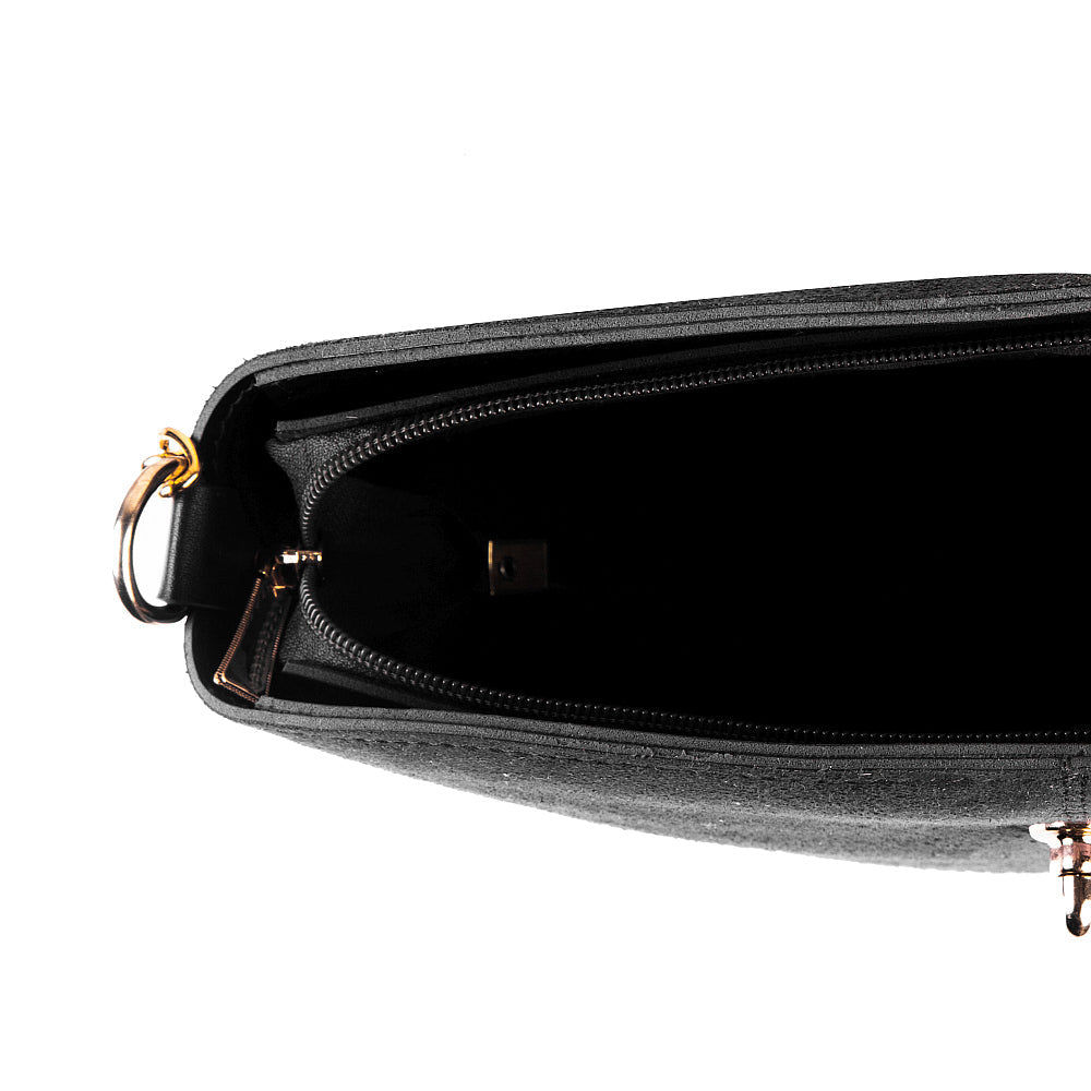 Bucket Suede chain Bag Black