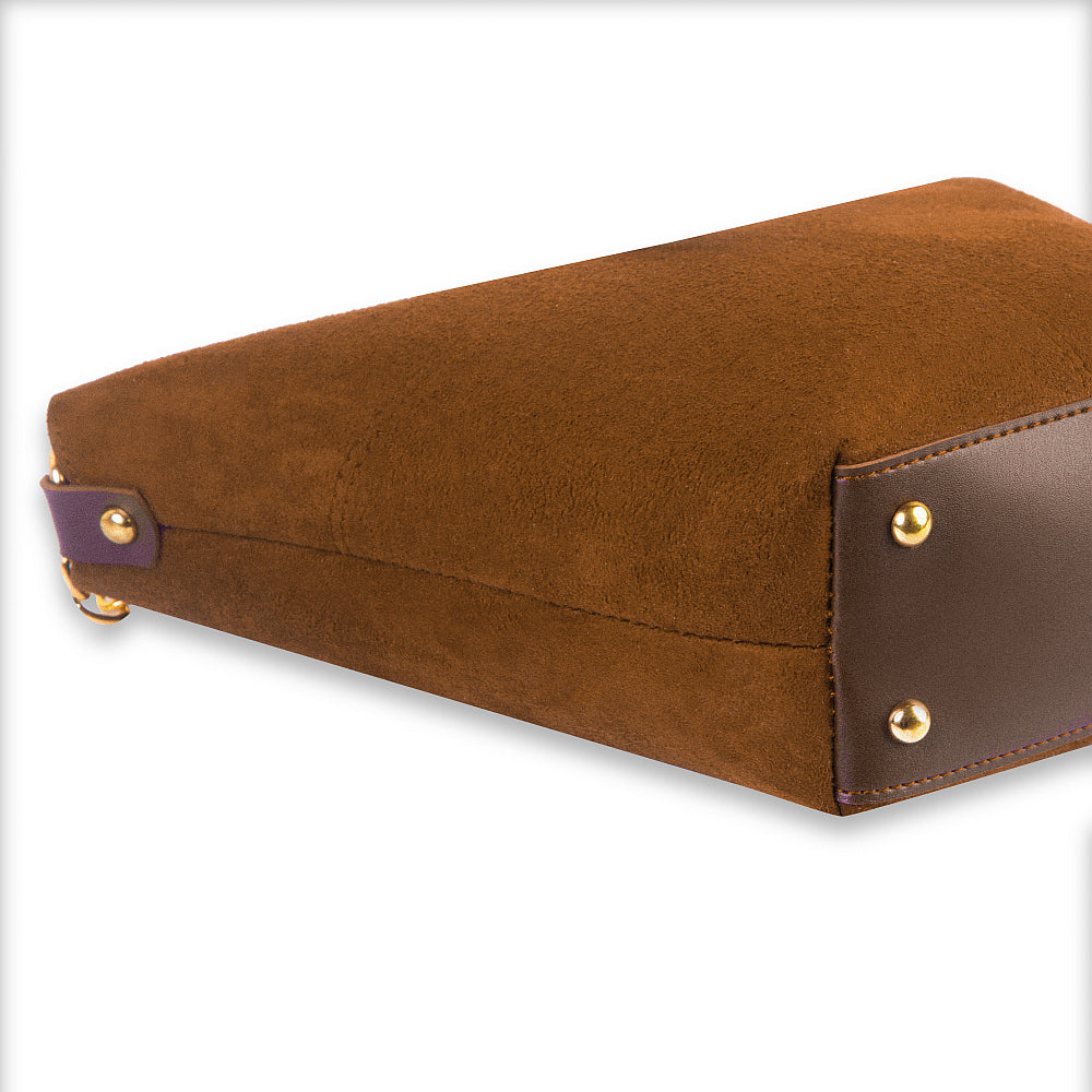 Bucket Suede chain bag brown