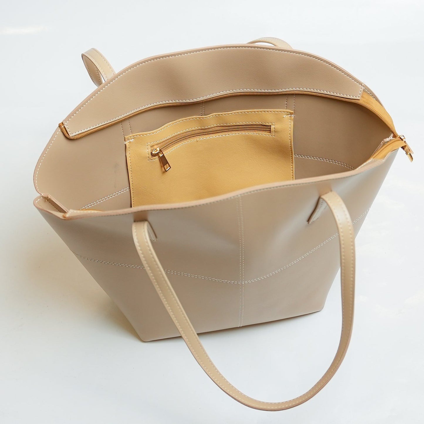 TOTE SHOULDER BEIGE BAG