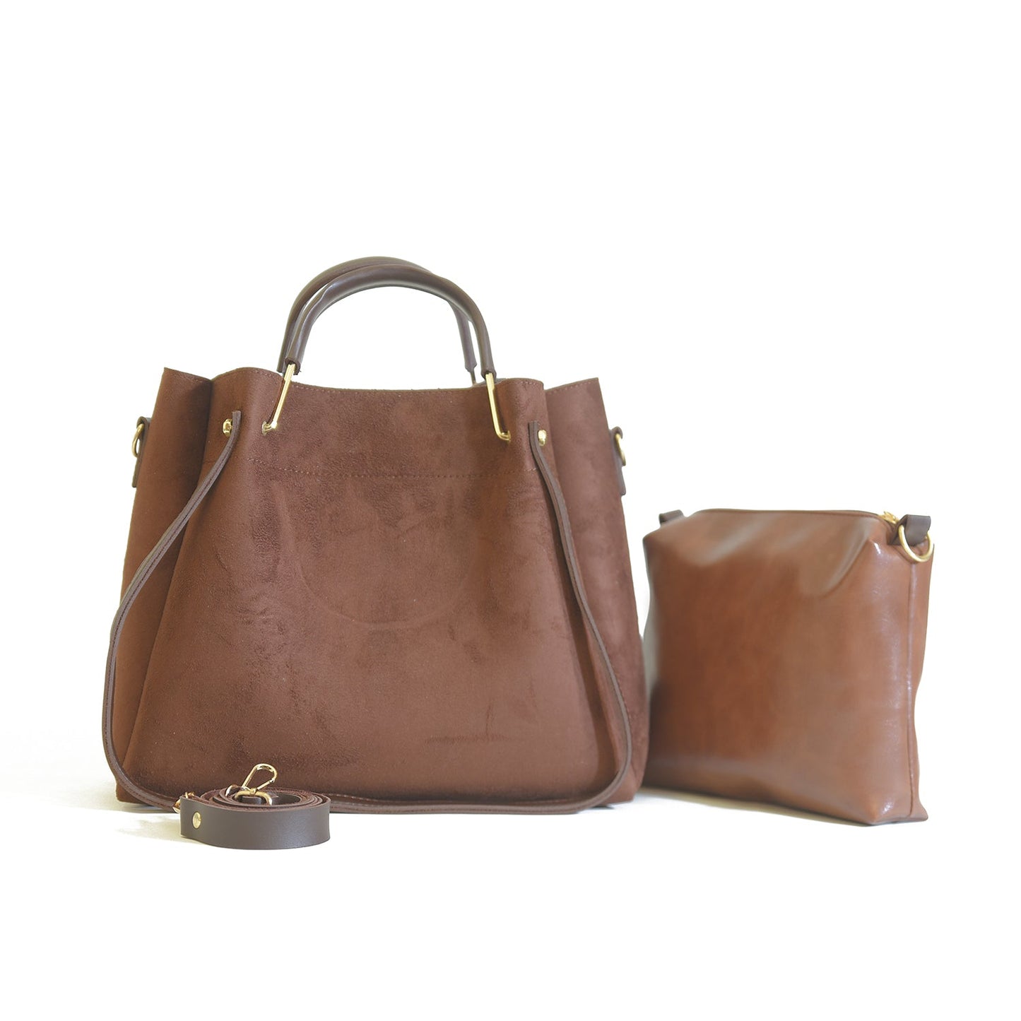 Georgia Suede Brown Bag