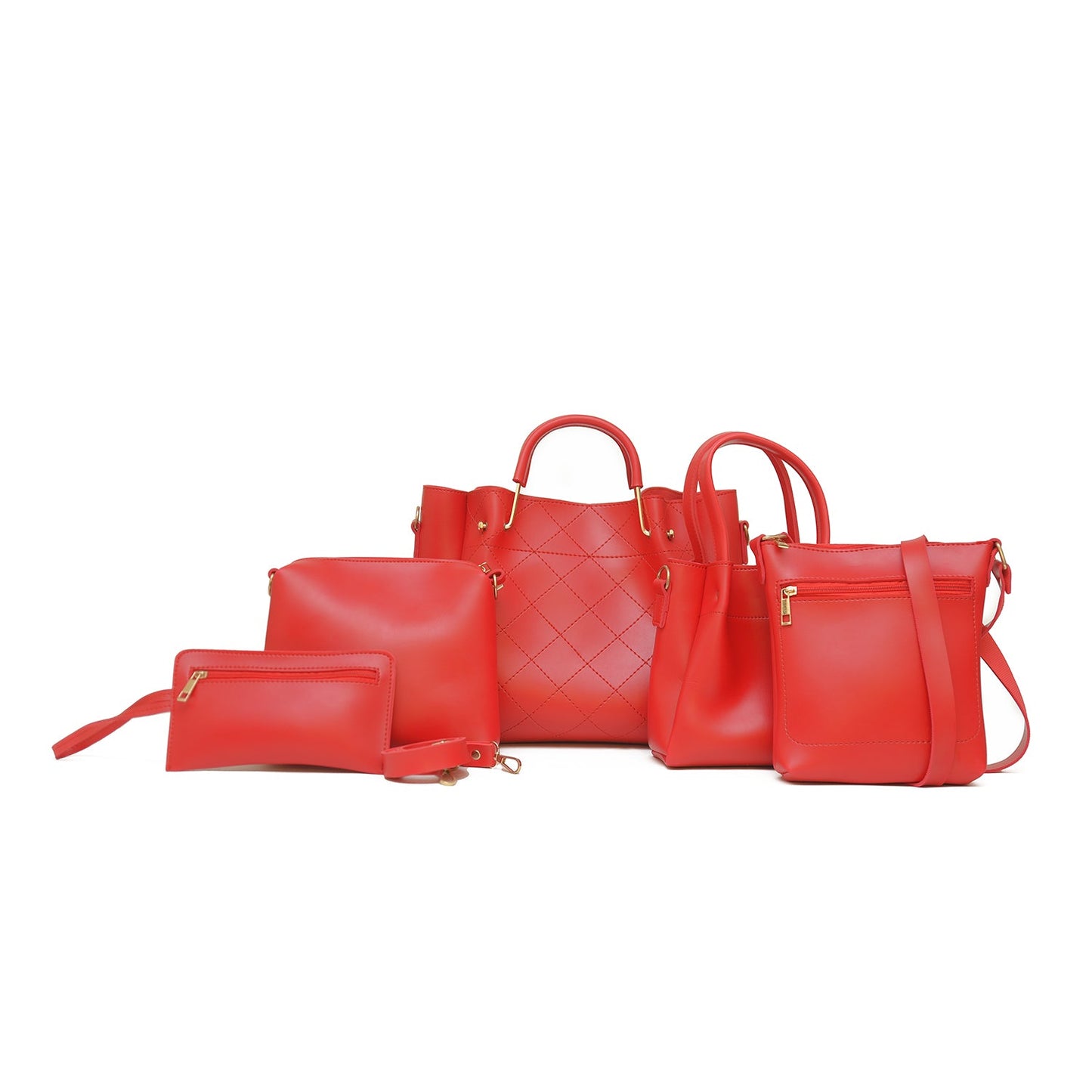 FABULOUS 5 PIECE RED BAG SET