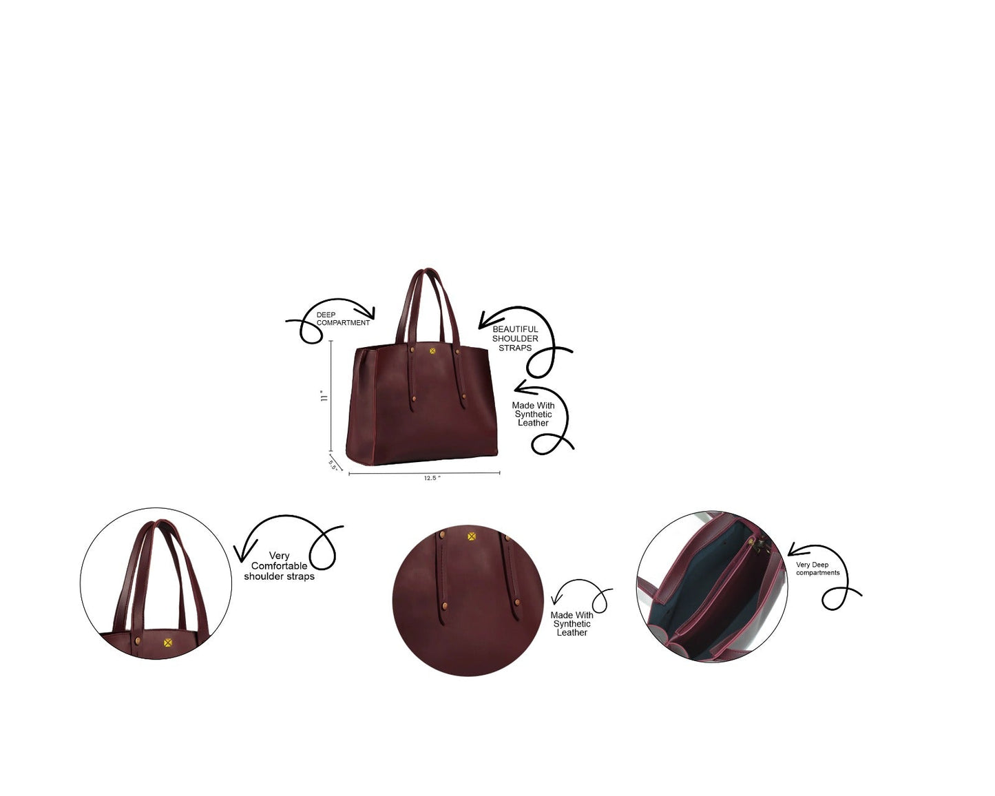 CREW TOTE MAROON