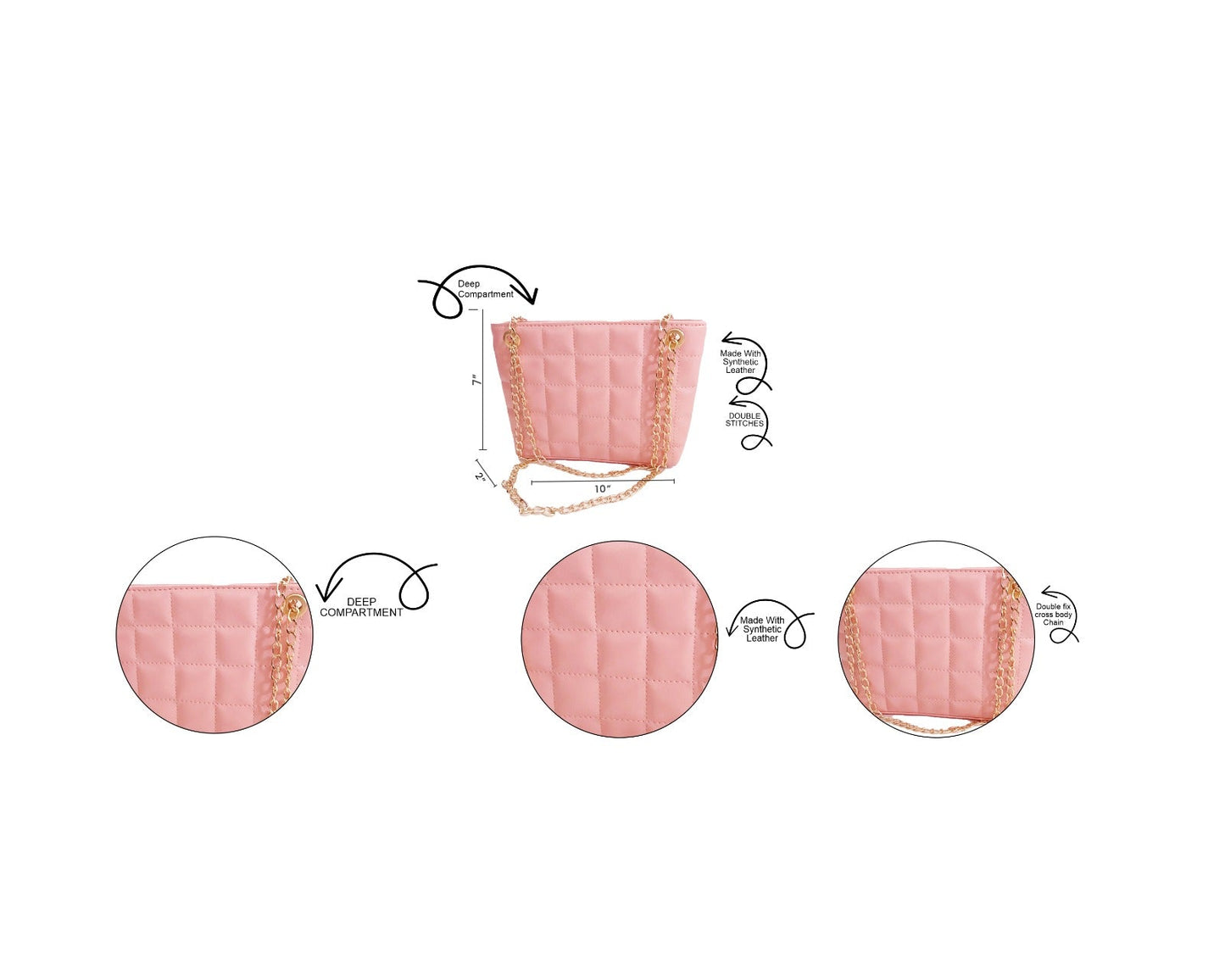 OSLO PINK CROSS BODY BAG