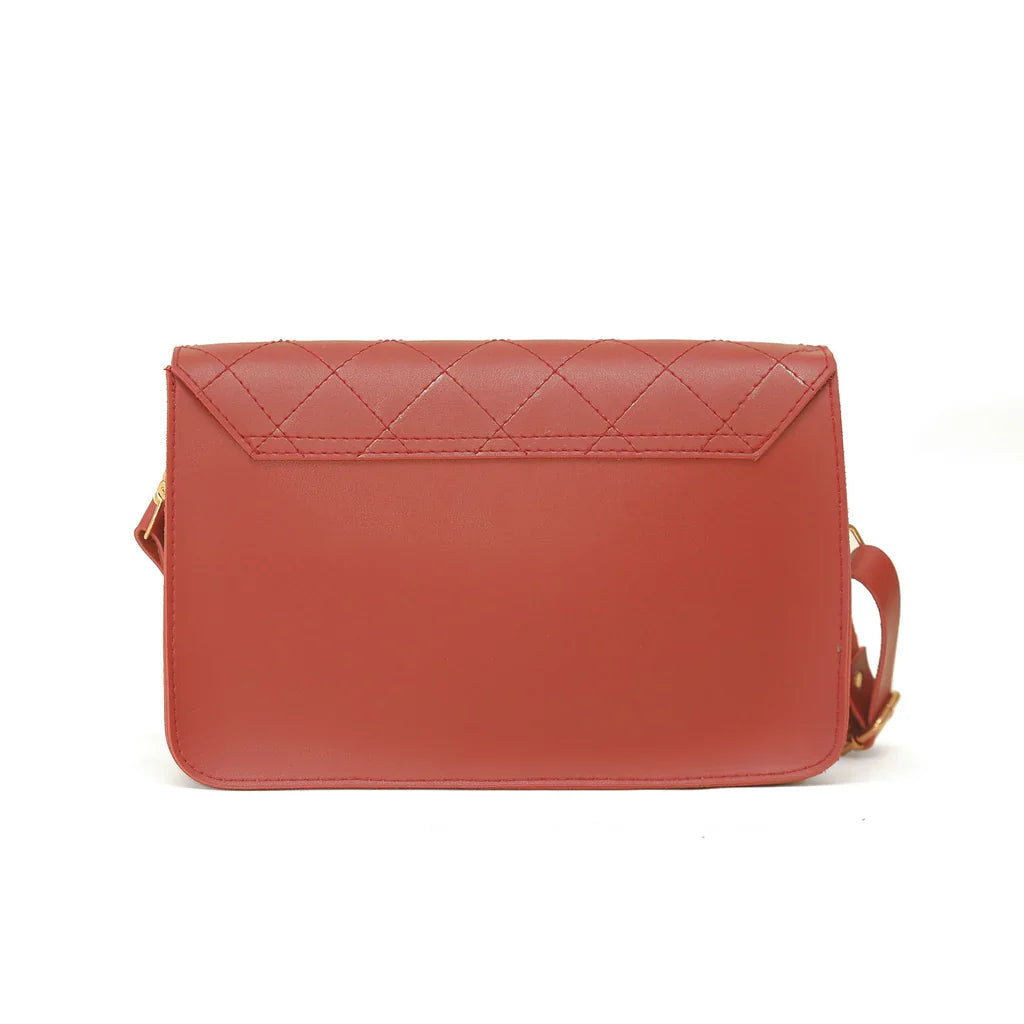 CROSS STITCH MAROON HANDBAG