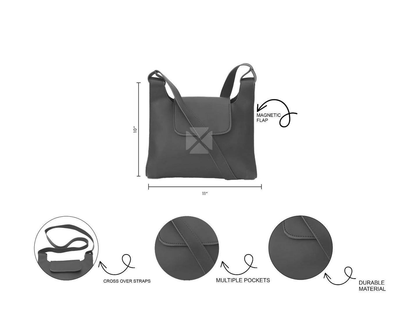JOY CROSS BODY CHOCOLATE BROWN BAG