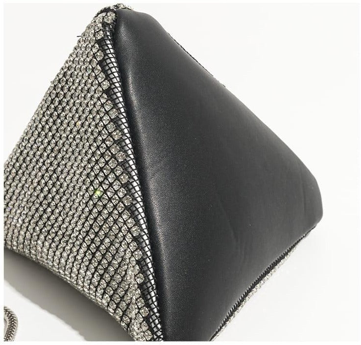 TRINANGLE DIAMOND BAG SILVER