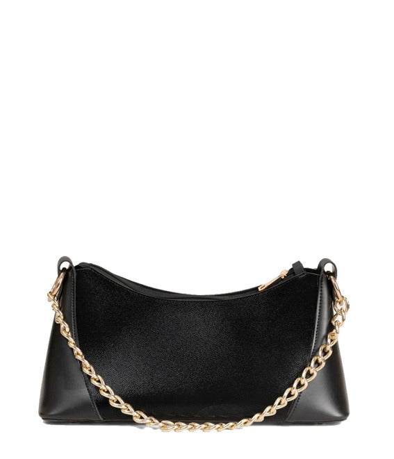 Crescent Suede Black Handbag