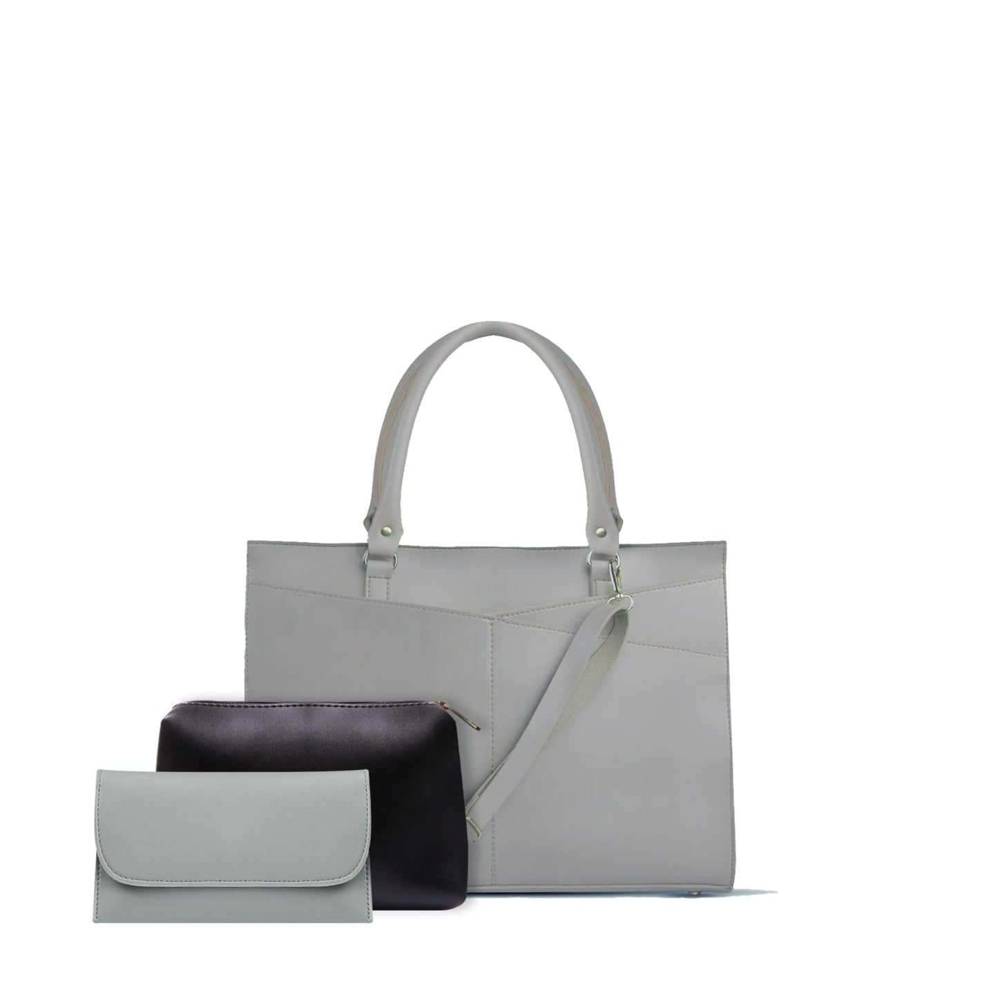 DAISY GREY 3PCS HANDBAG SET