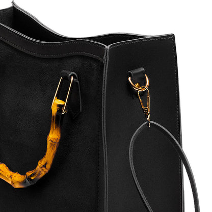 WOOD CRAFT SUEDE bag black
