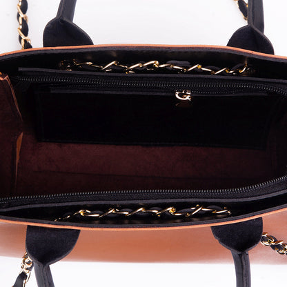 Plush Caramel Brown Handbag