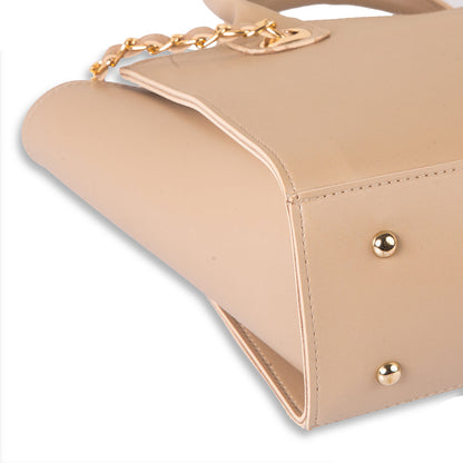 Plush Beige Handbag