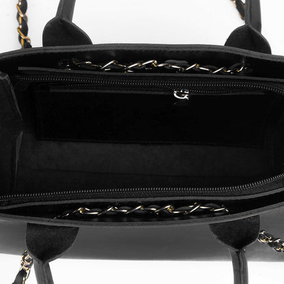 Plush Black Handbag