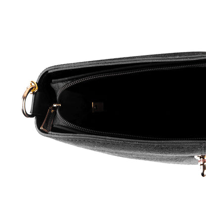 Bucket Suede chain Bag Black