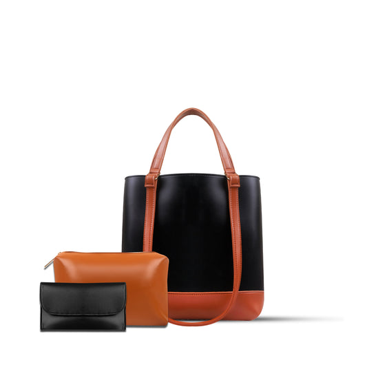 SOPHIA BLACK CONTRAST 3Pcs Bagset