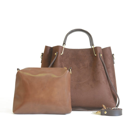 Georgia Suede Brown Bag