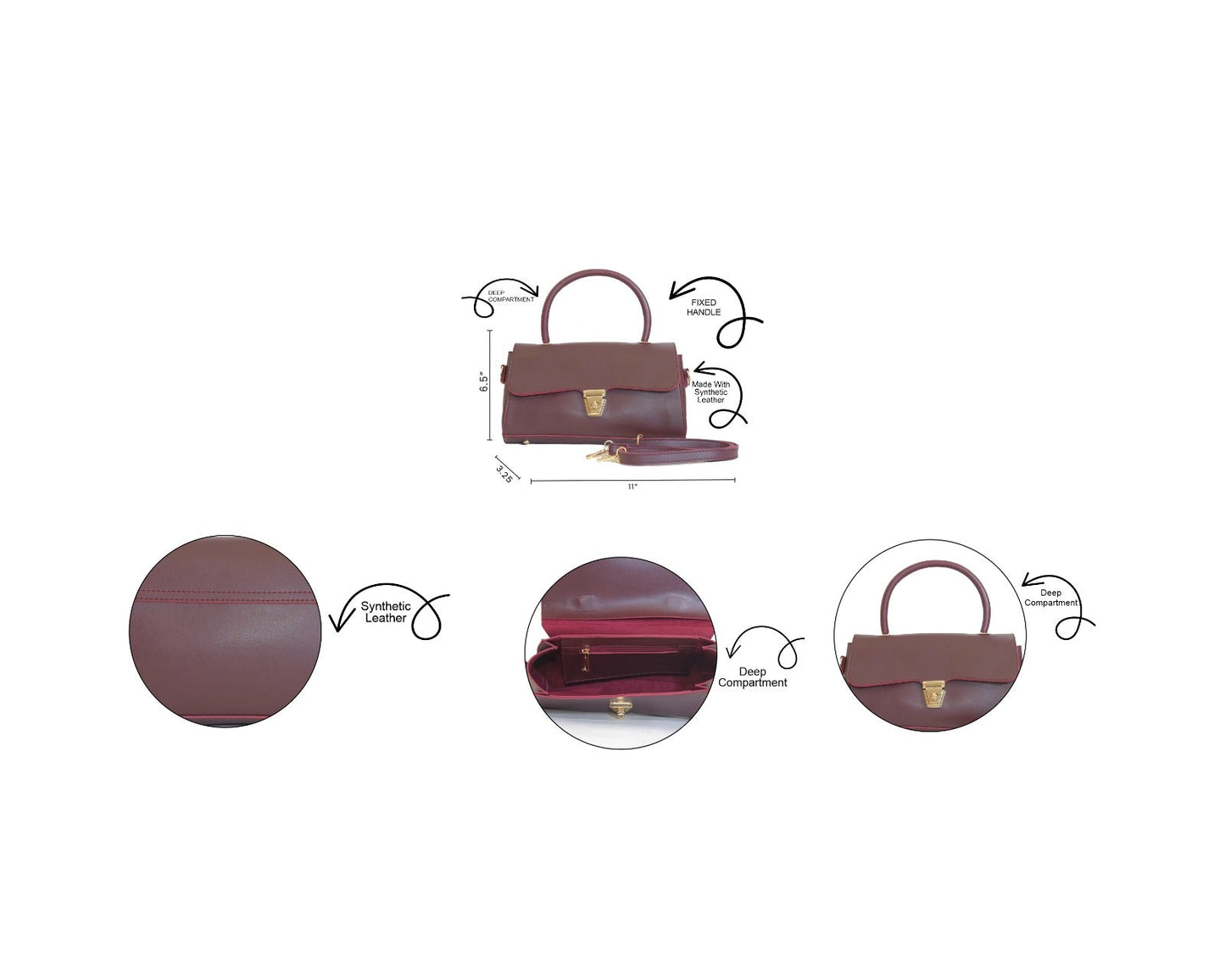 Florida mehroon bag