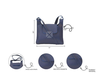JOY CROSS BODY BLUE BAG