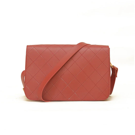 CROSS STITCH MAROON HANDBAG