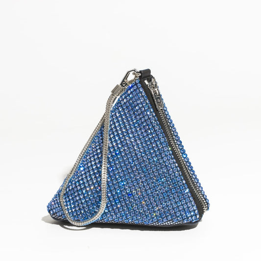 TRIANGLE DIAMOND BAG BLUE