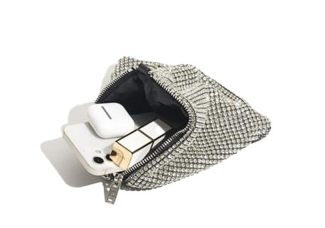 TRINANGLE DIAMOND BAG SILVER