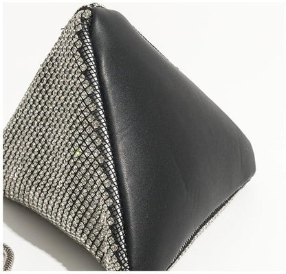 TRINANGLE DIAMOND BAG SILVER