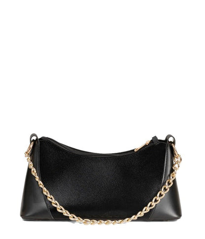 Crescent Suede Black Handbag