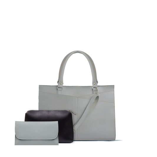 DAISY GREY 3PCS HANDBAG SET
